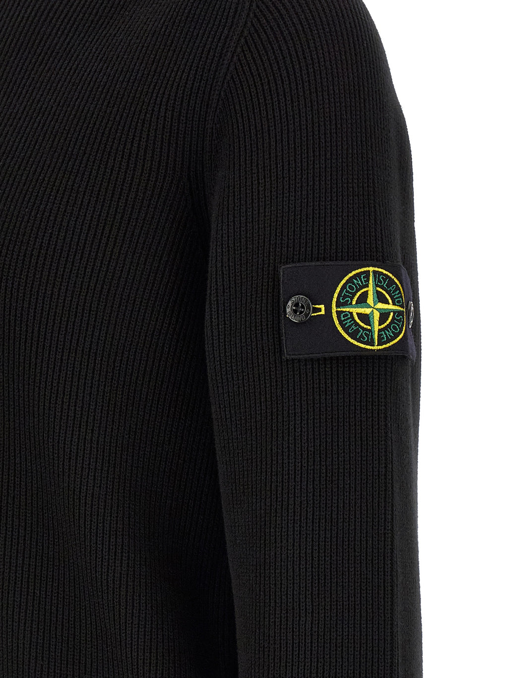 Stone Island Black Cotton Cardigan Stone Island