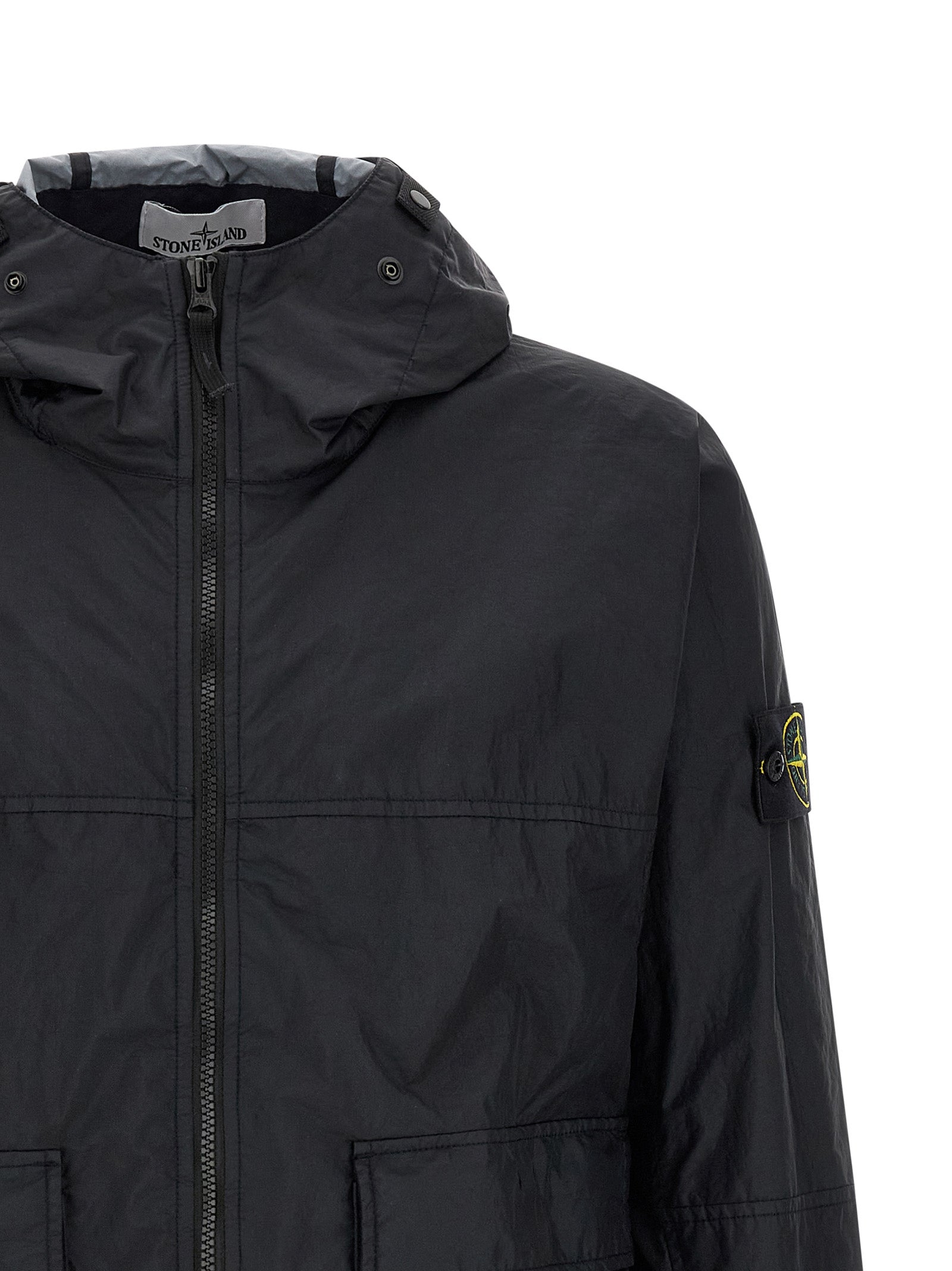 Stone Island Blue Polyamide Shell Jacket Stone Island