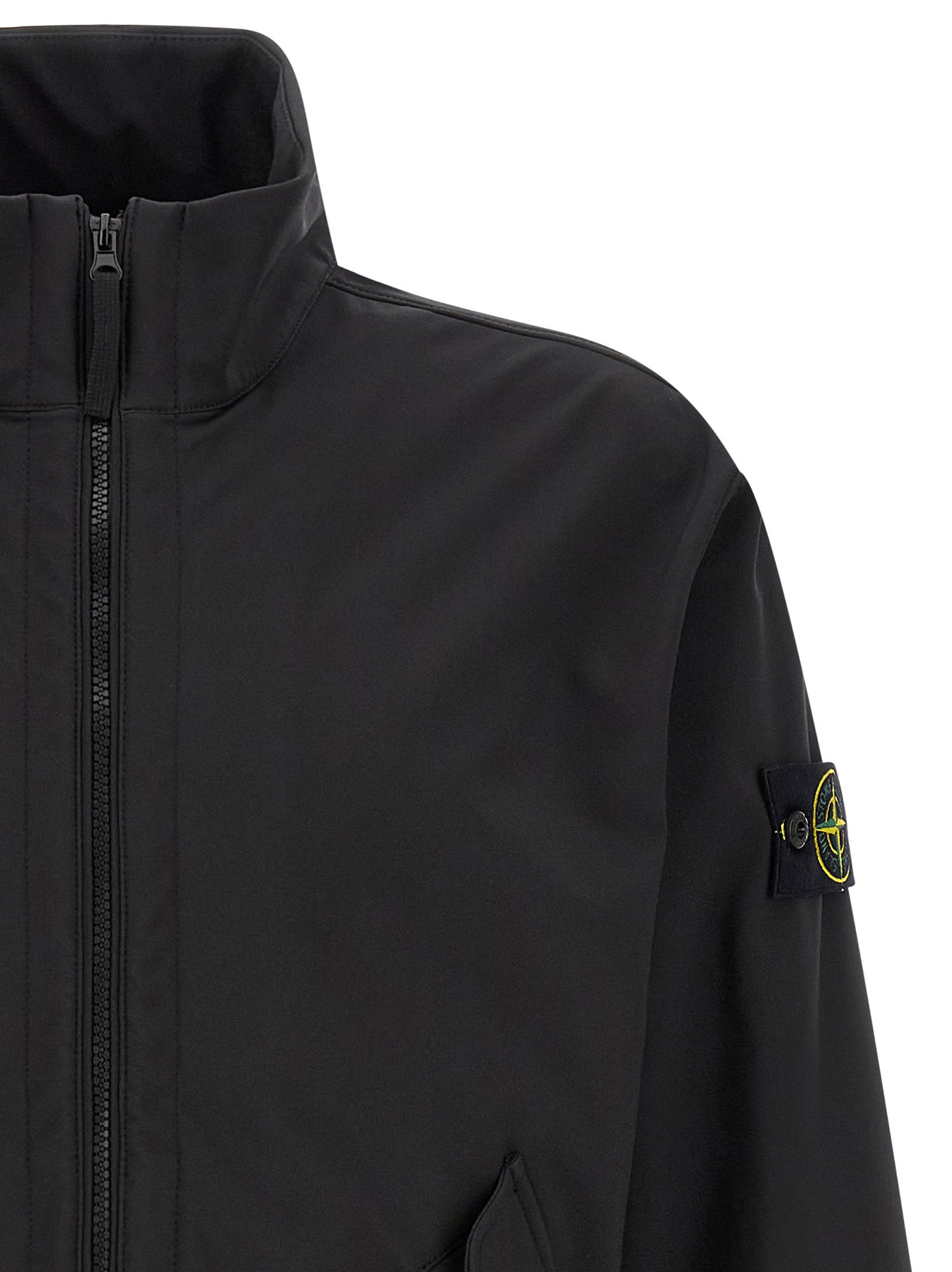 Stone Island Black Polyester Shell Jacket Stone Island