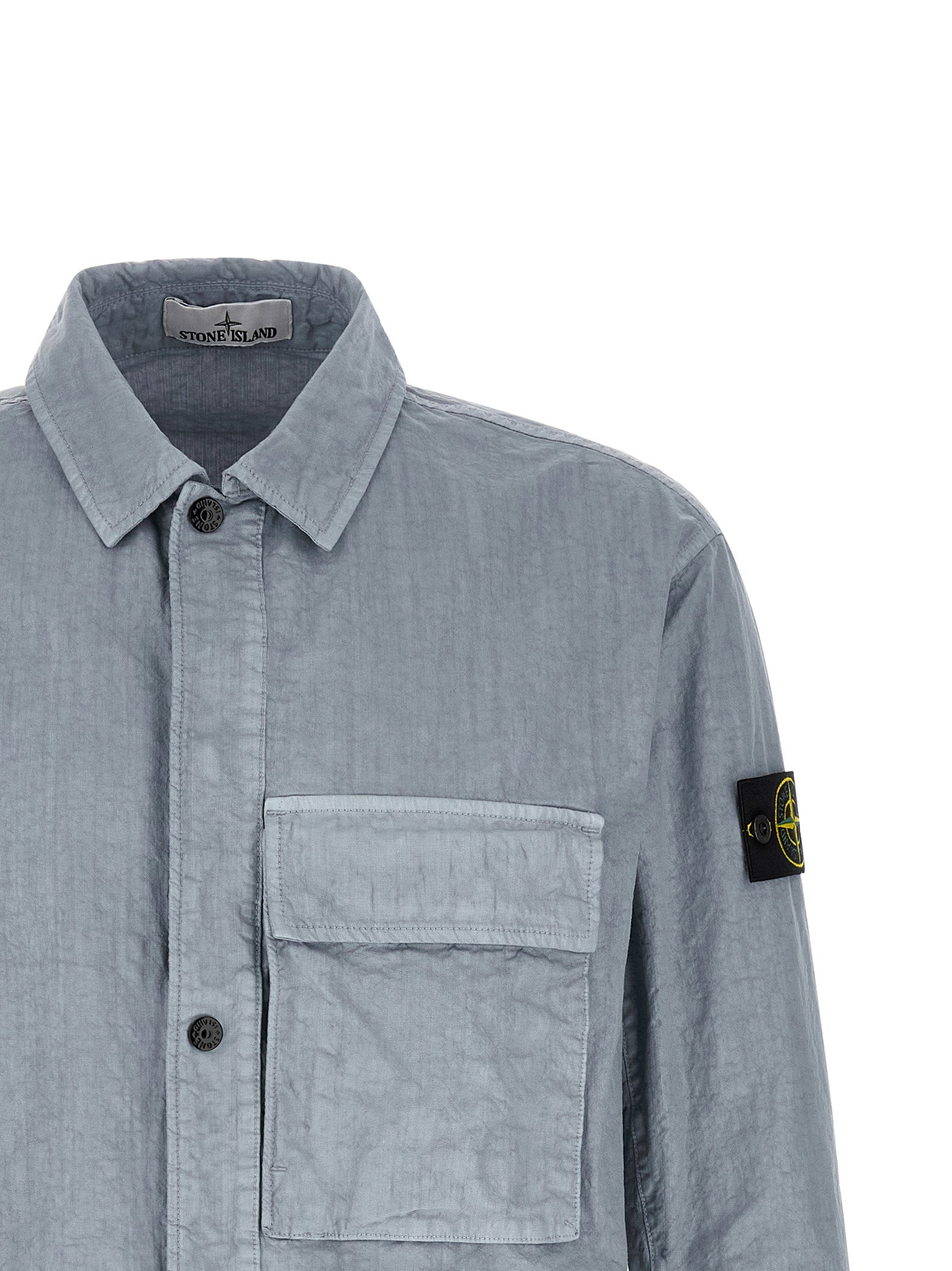 Stone Island Blue Polyamide Blouse Stone Island