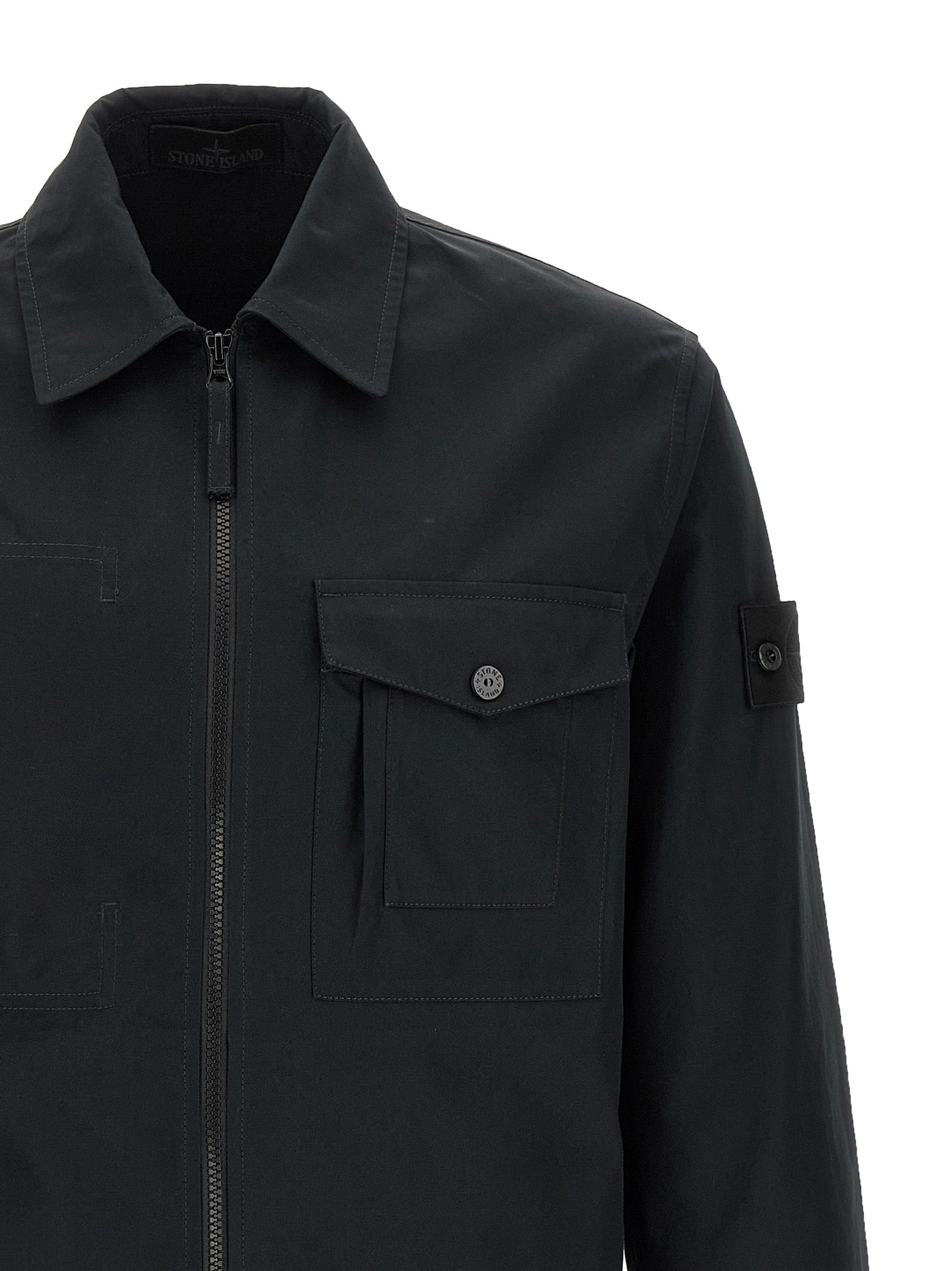 Stone Island Black Cotton Blouse Stone Island