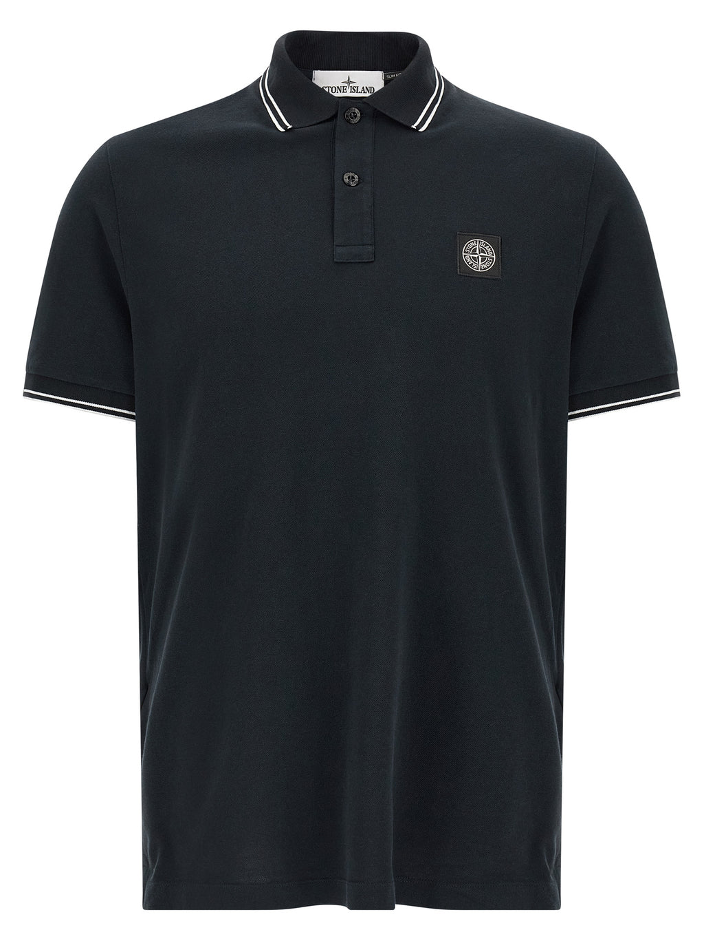 Stone Island Blue Cotton Polo Shirt Stone Island