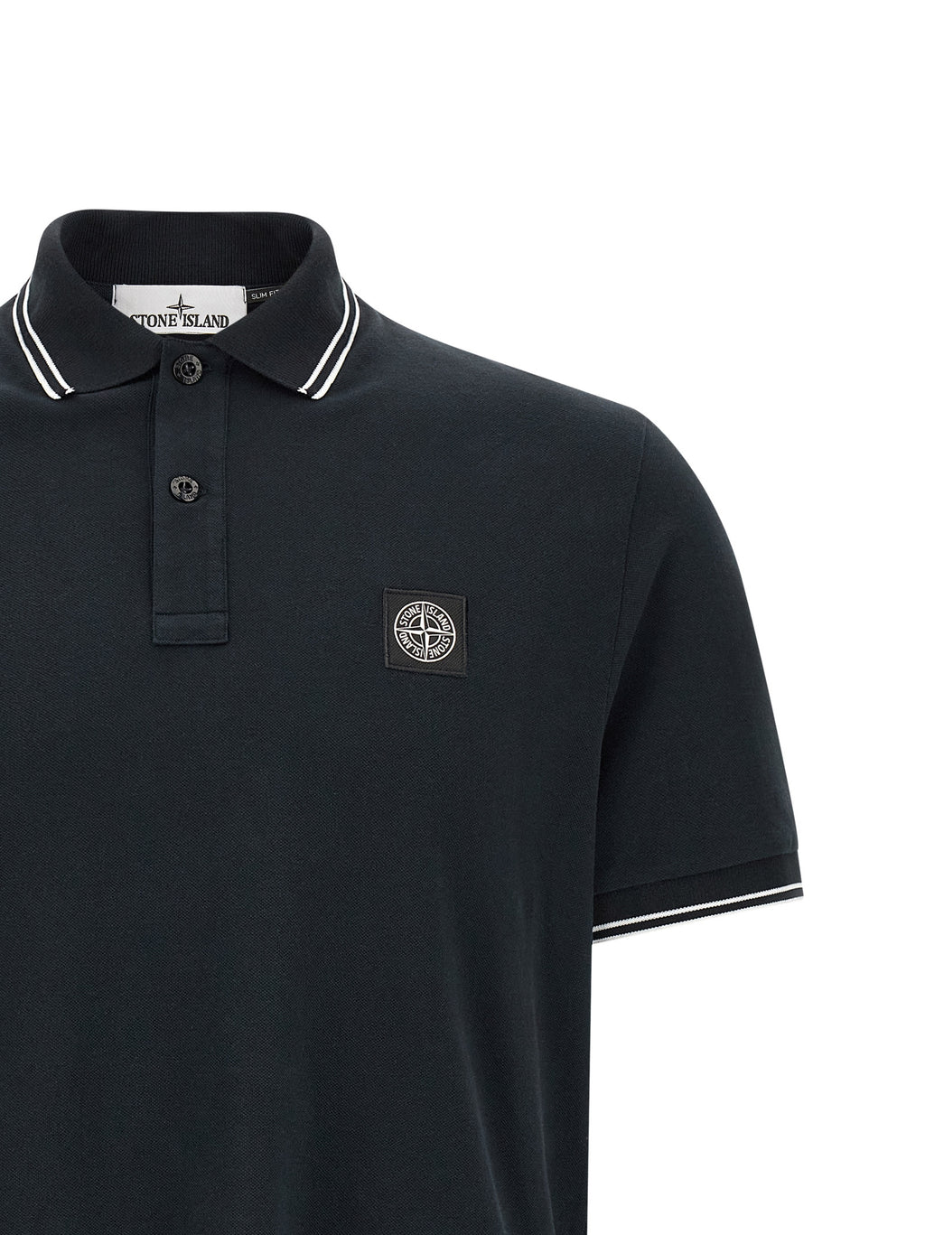 Stone Island Blue Cotton Polo Shirt Stone Island