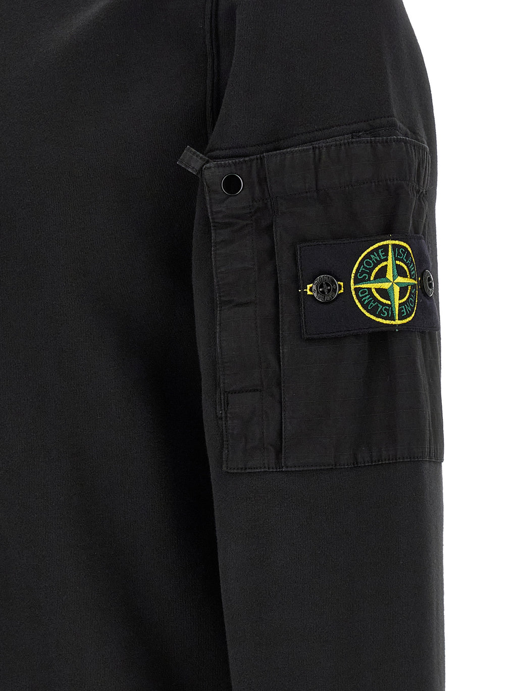 Stone Island Black Cotton Sweatshirt Stone Island