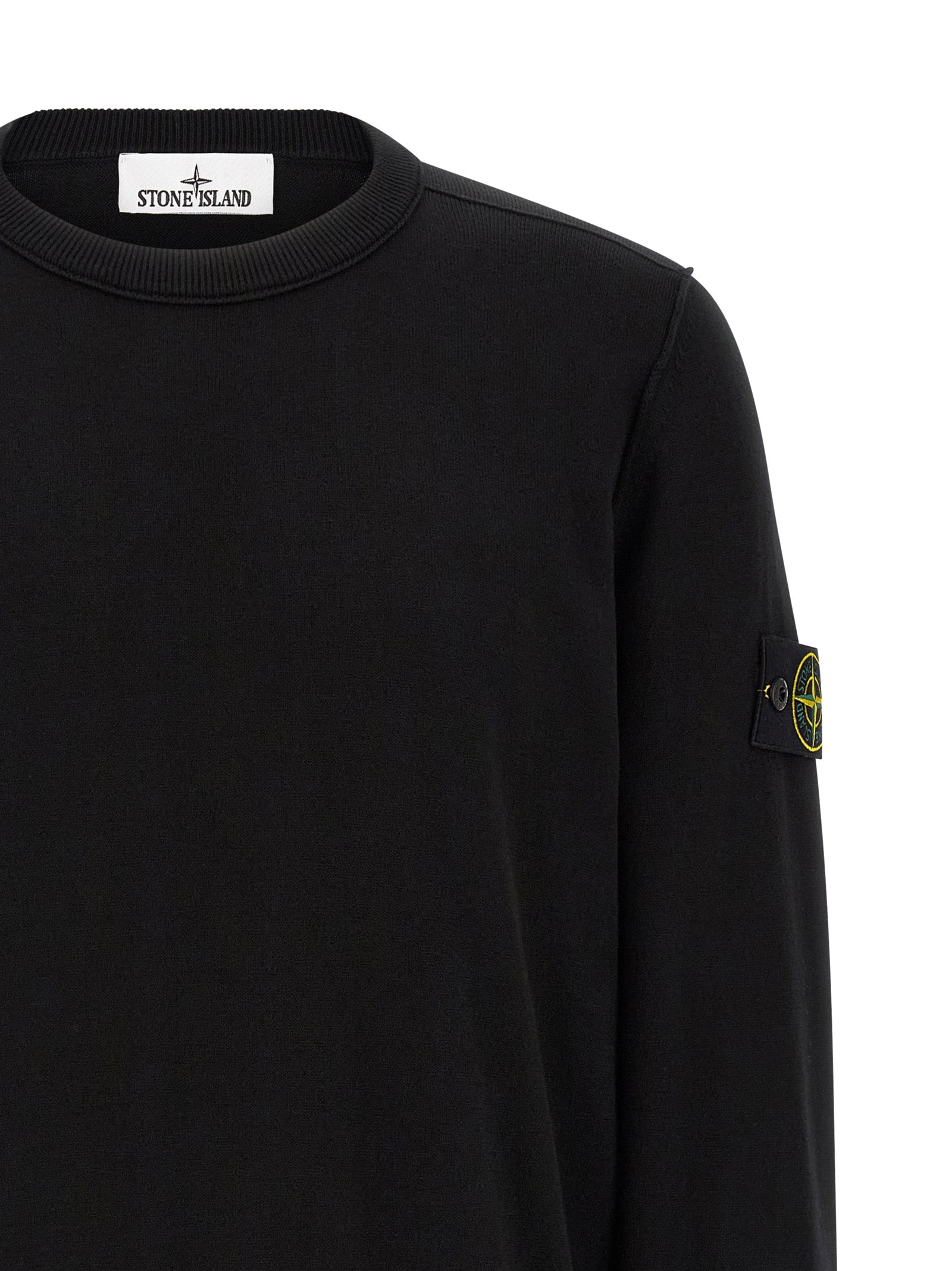 Stone Island Black Cotton Cardigan Stone Island