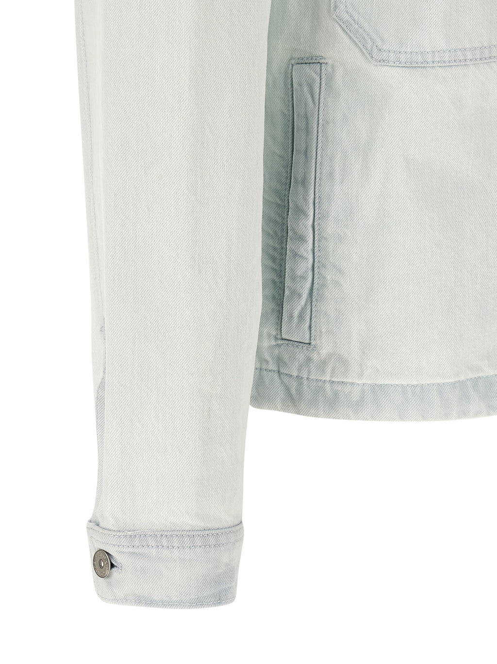 Stone Island Blue Cotton Denim Jacket Stone Island