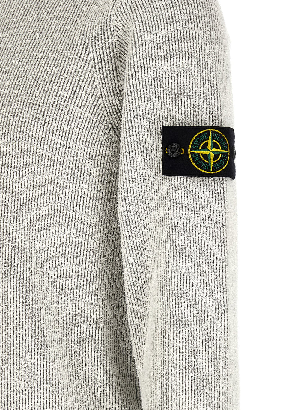 Stone Island Gray Cotton Cardigan Stone Island
