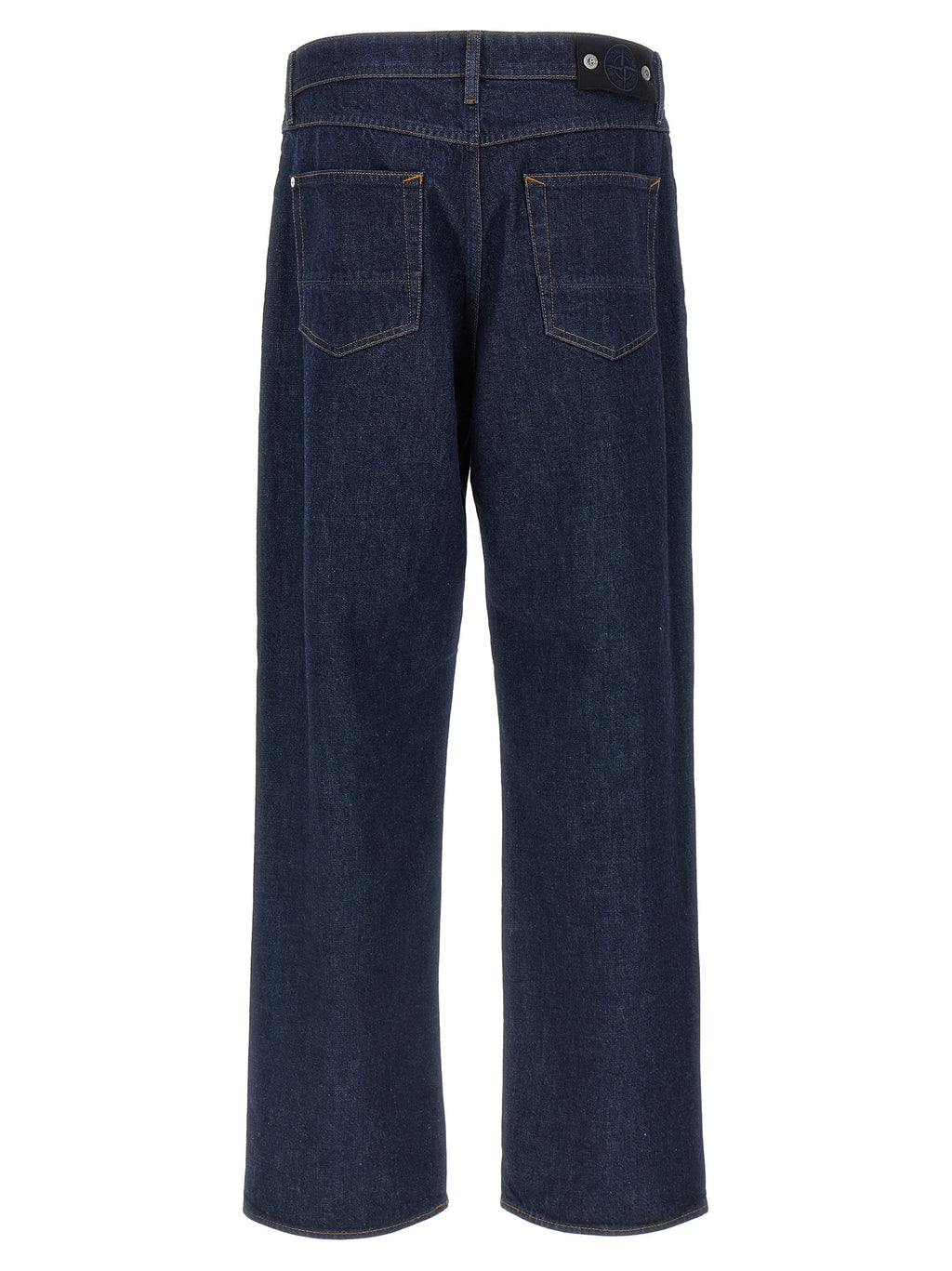 Stone Island Blue Cotton Relaxed Fit Jeans Stone Island