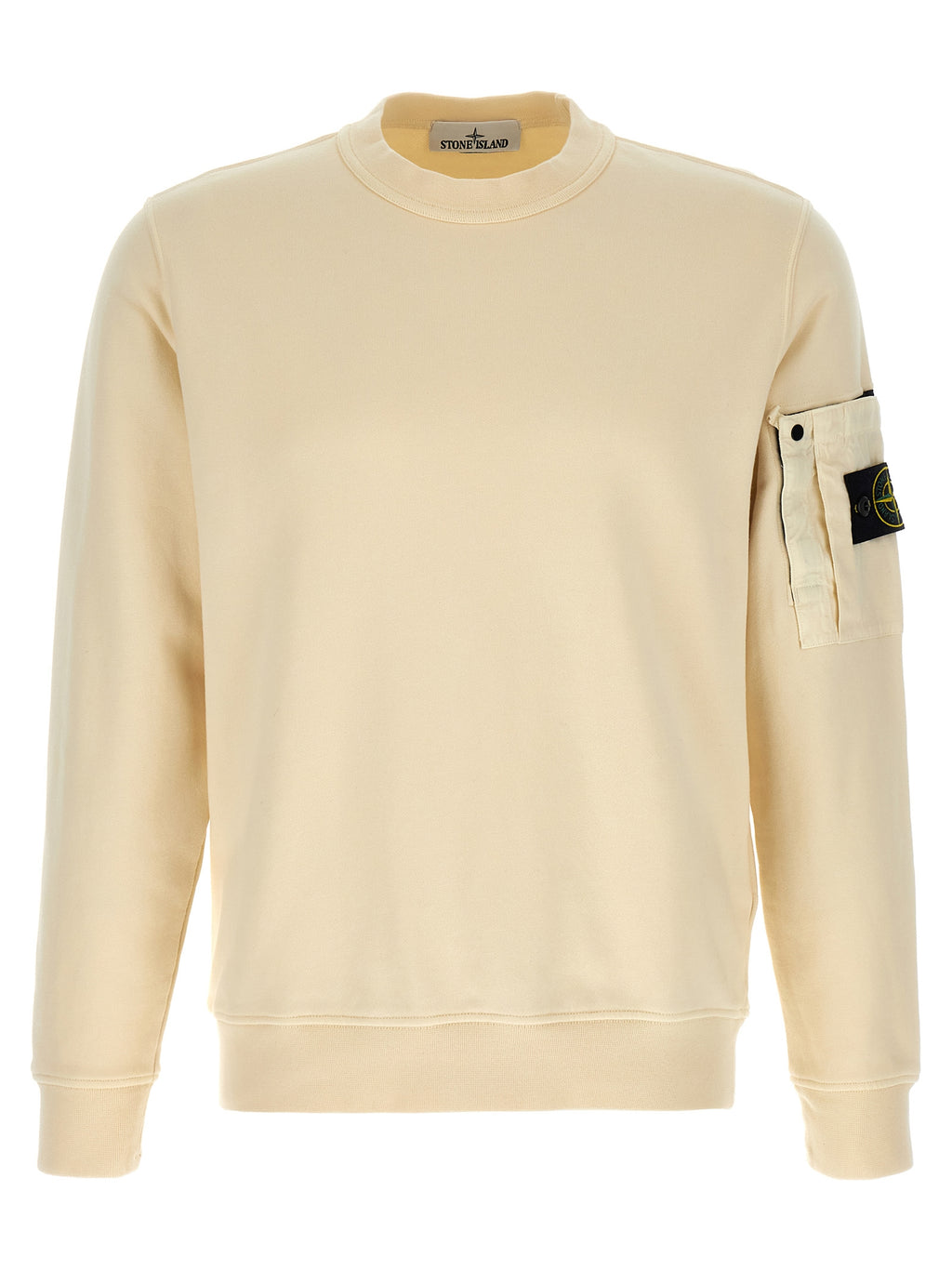 Stone Island Beige Cotton Sweatshirt Stone Island
