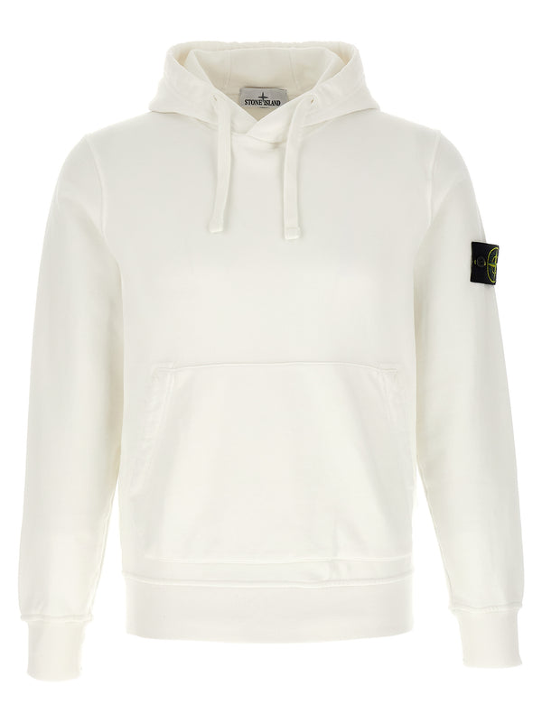 Stone Island White Cotton Sweatshirt Stone Island