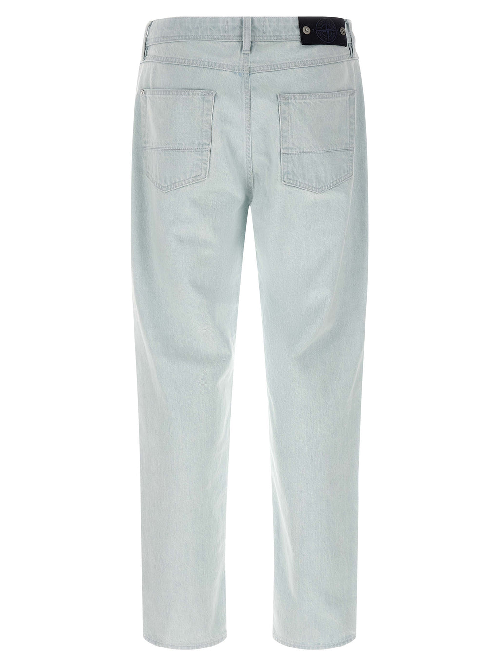 Stone Island Blue Cotton Straight-Leg Jeans Stone Island