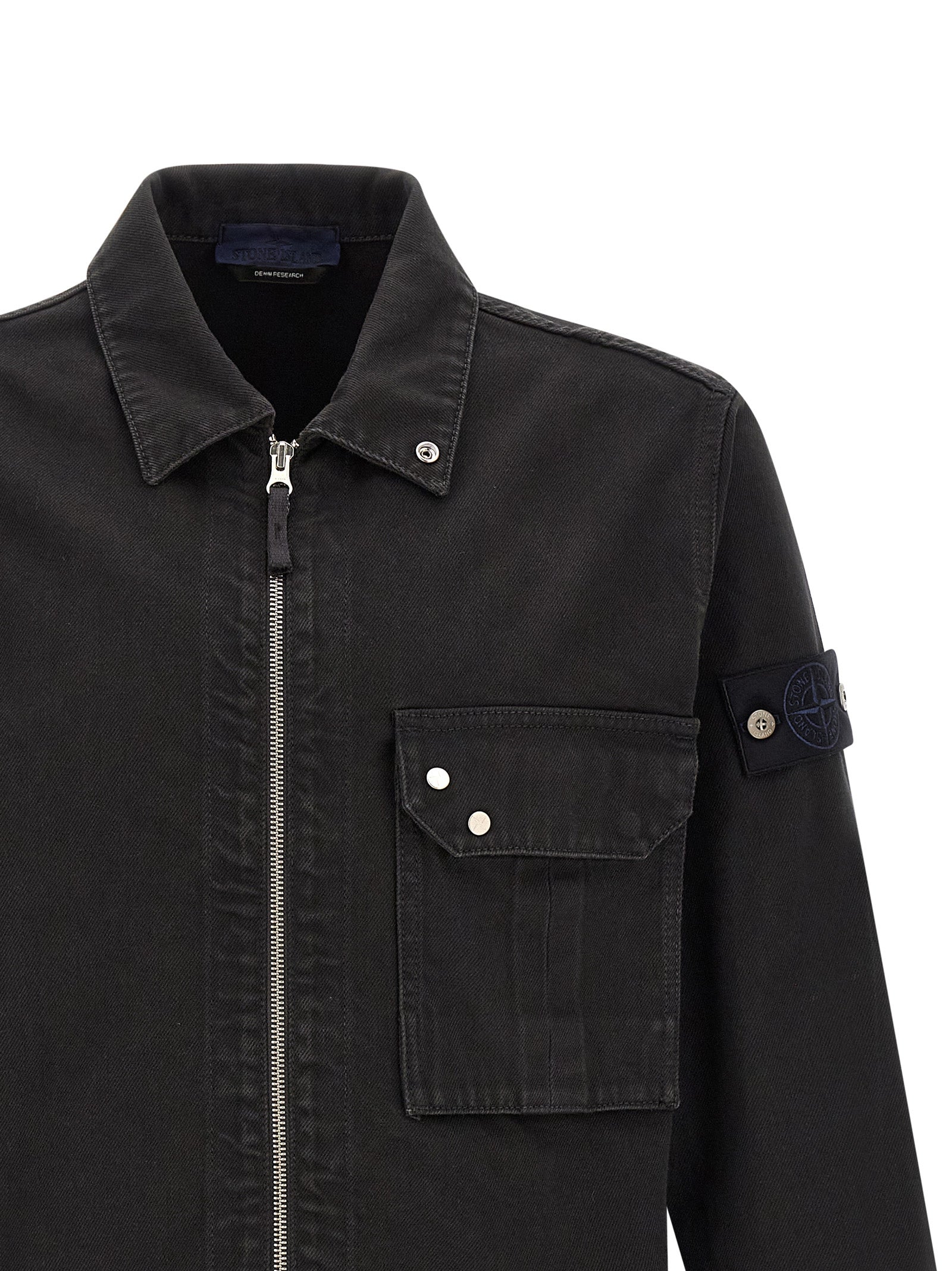 Stone Island Black Cotton Blouse Stone Island