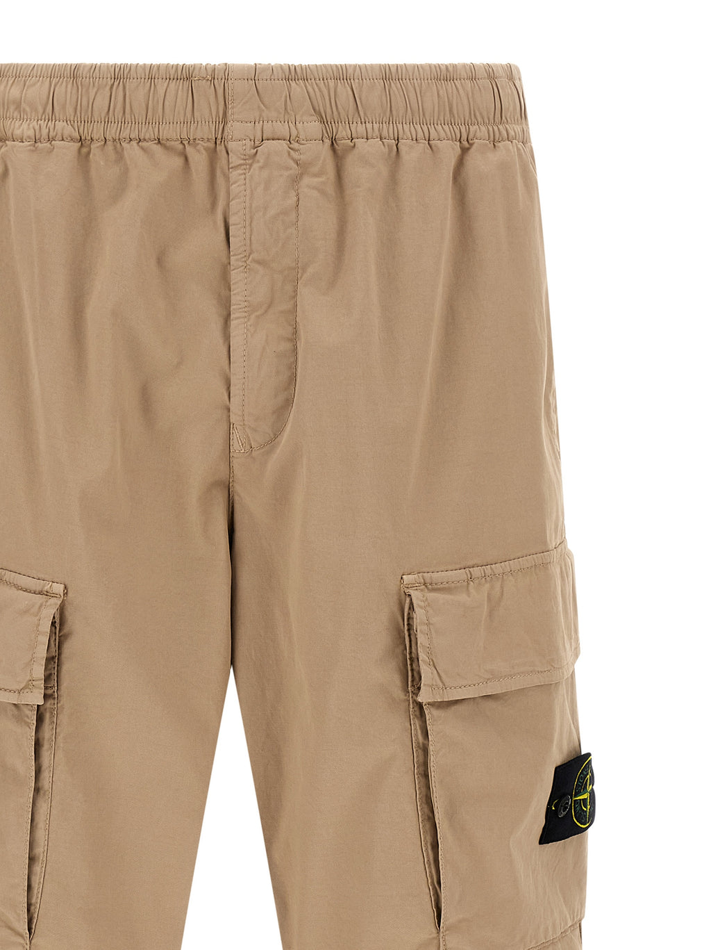Stone Island Beige Cotton Cargo Pants Stone Island