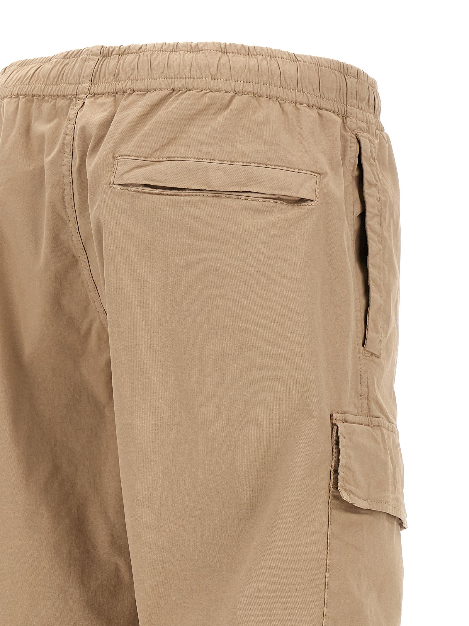 Stone Island Beige Cotton Cargo Pants Stone Island