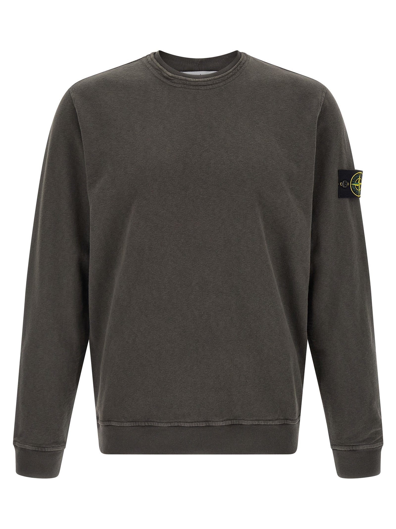 Stone Island Gray Cotton Sweatshirt Stone Island