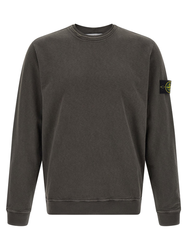 Stone Island Gray Cotton Sweatshirt Stone Island