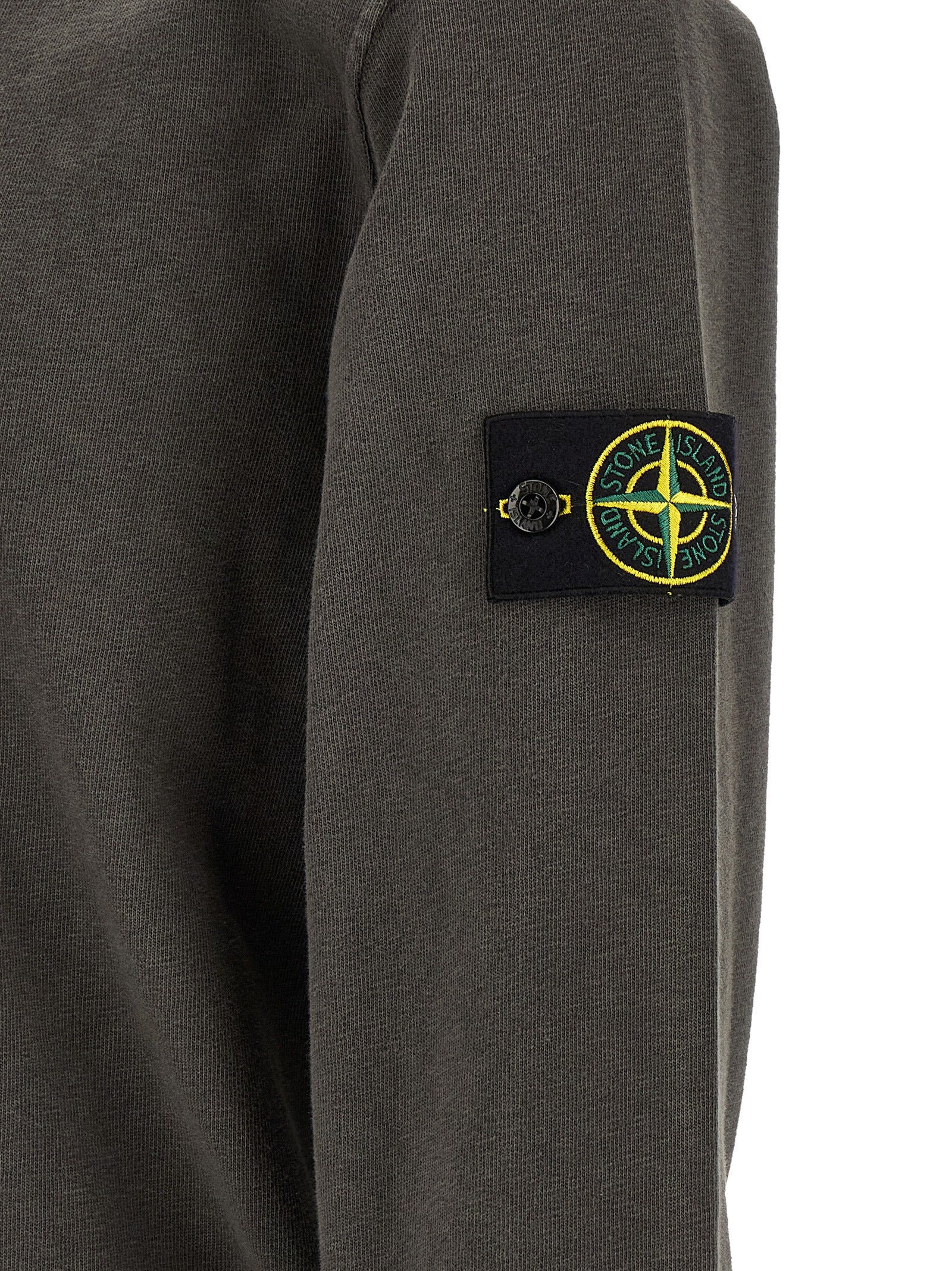 Stone Island Gray Cotton Sweatshirt Stone Island