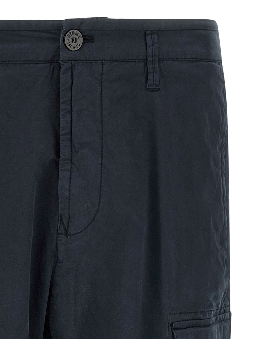 Stone Island Blue Cotton Cargo Pants Stone Island