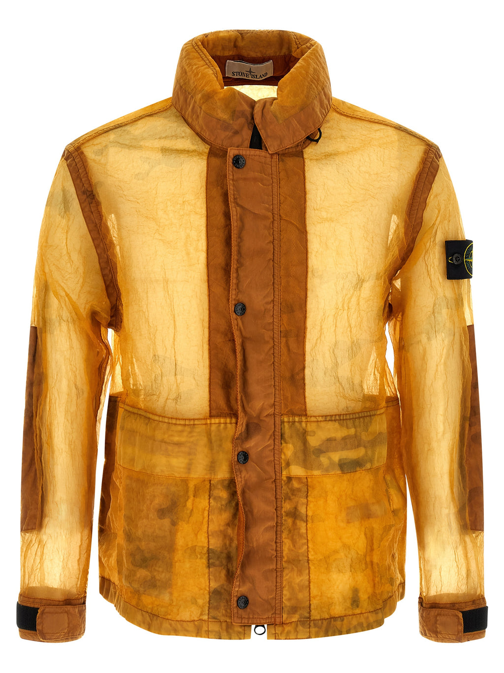 Stone Island Orange Polyamide Shell Jacket Stone Island