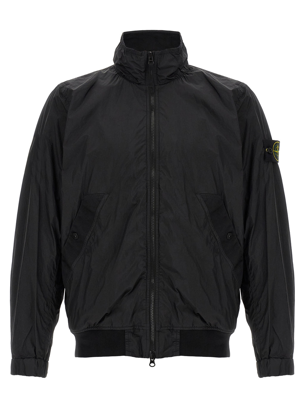 Stone Island Black Polyamide Full-Length Jacket Stone Island