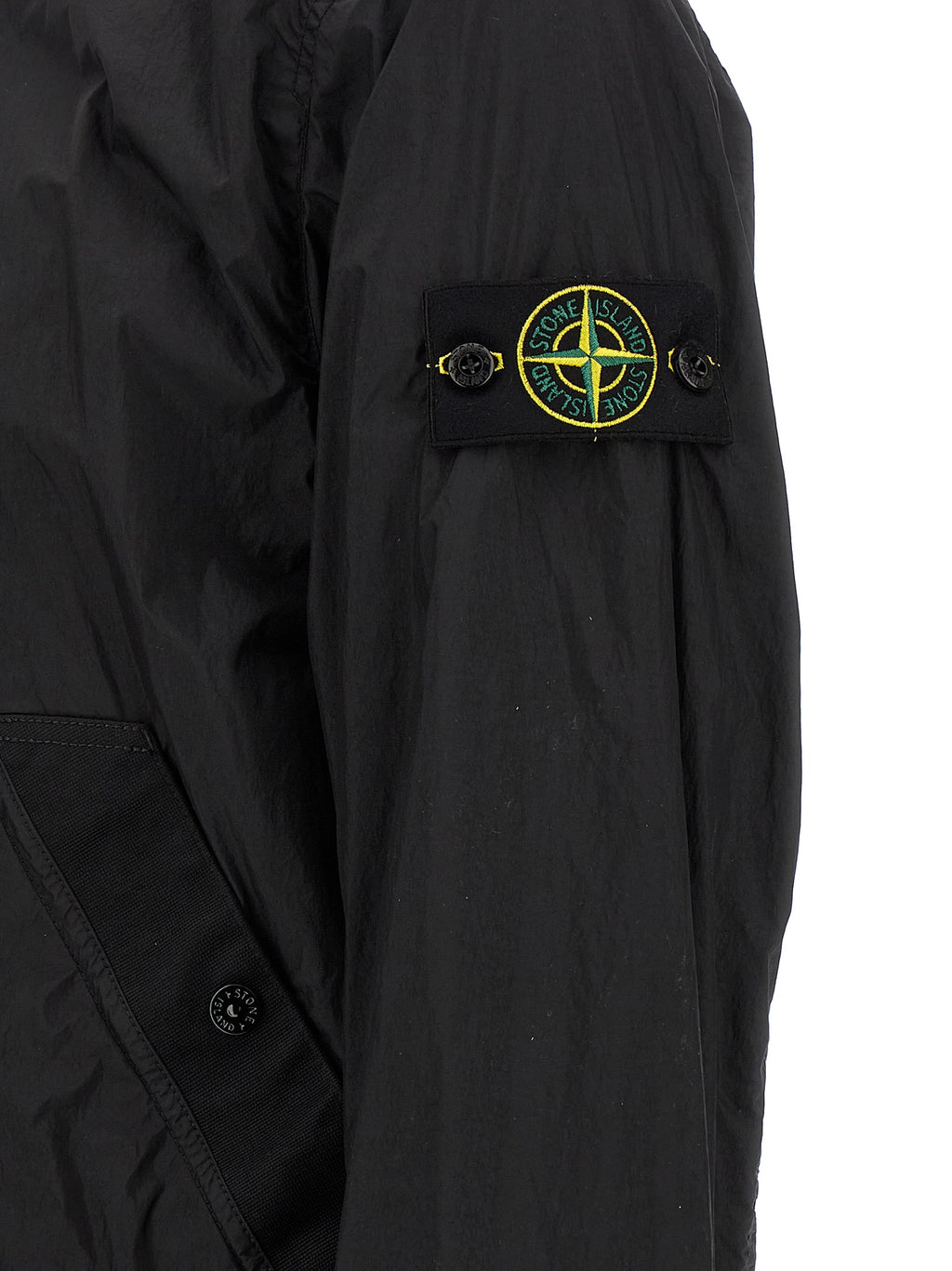 Stone Island Black Polyamide Full-Length Jacket Stone Island