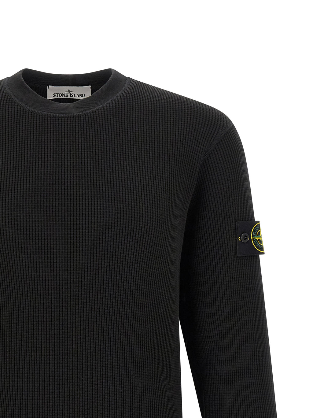 Stone Island Black Cotton Sweatshirt Stone Island