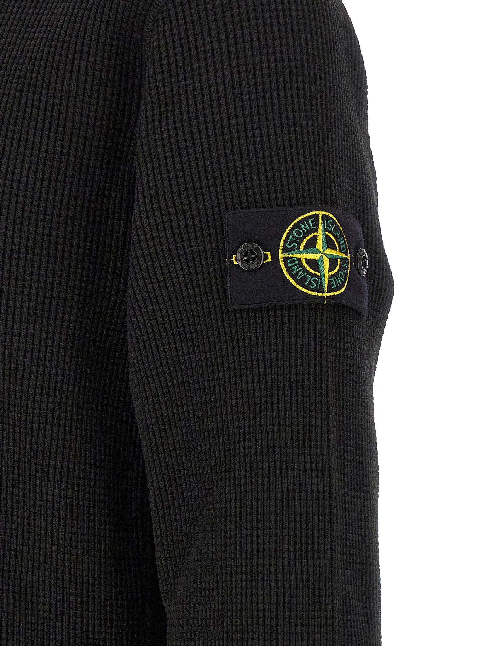 Stone Island Black Cotton Sweatshirt Stone Island