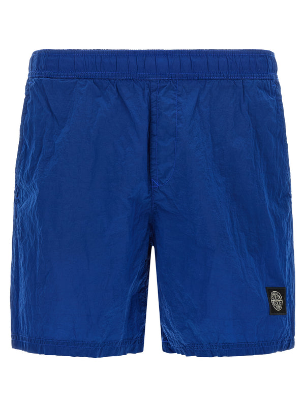 Stone Island Blue Polyamide Swim Shorts Stone Island