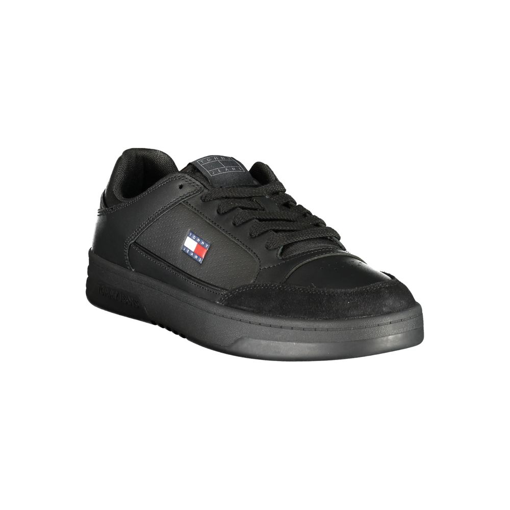 Tommy Hilfiger Black Polyurethane Men's Sneaker Tommy Hilfiger