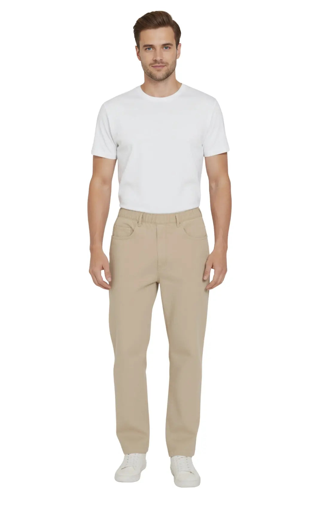 Men's Lightweight Pull-On Denim Pants – Easy Fit Elastic Waist TURTLE BAY APPAREL