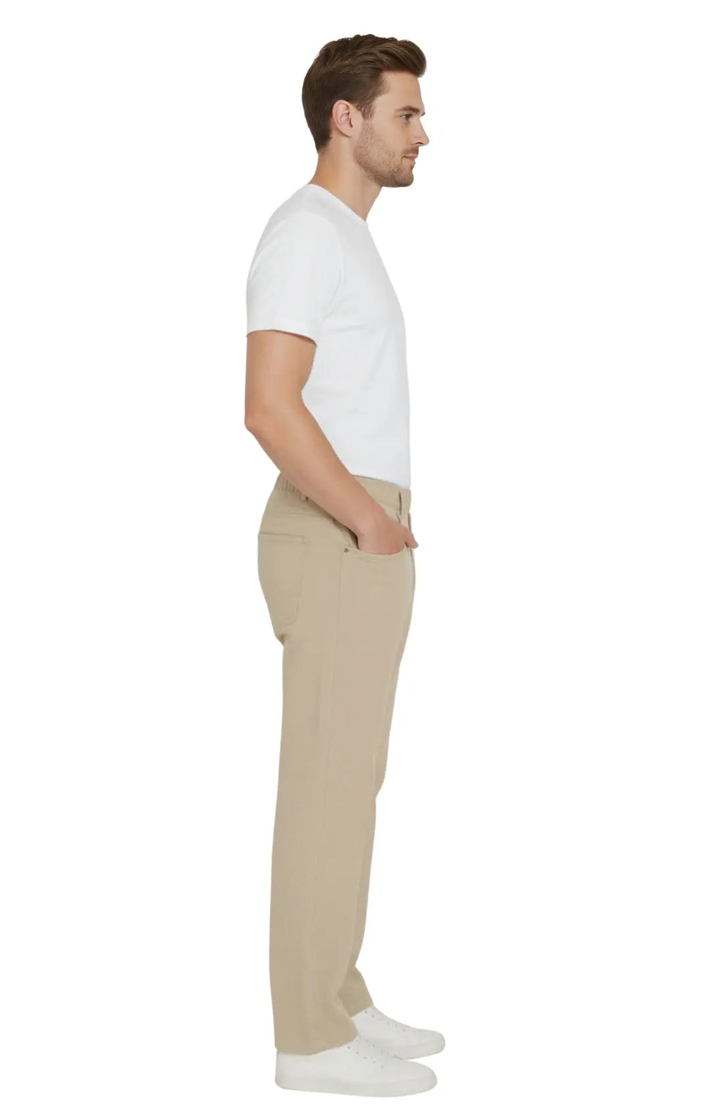 Men's Lightweight Pull-On Denim Pants – Easy Fit Elastic Waist TURTLE BAY APPAREL