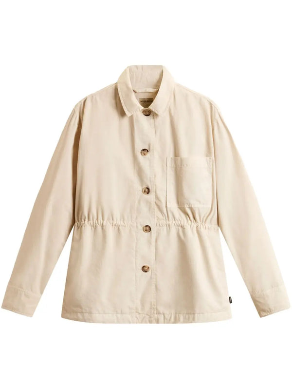 Woolrich Woolrich Garment-Dyed Pure Cotton Overshirt beige Woolrich