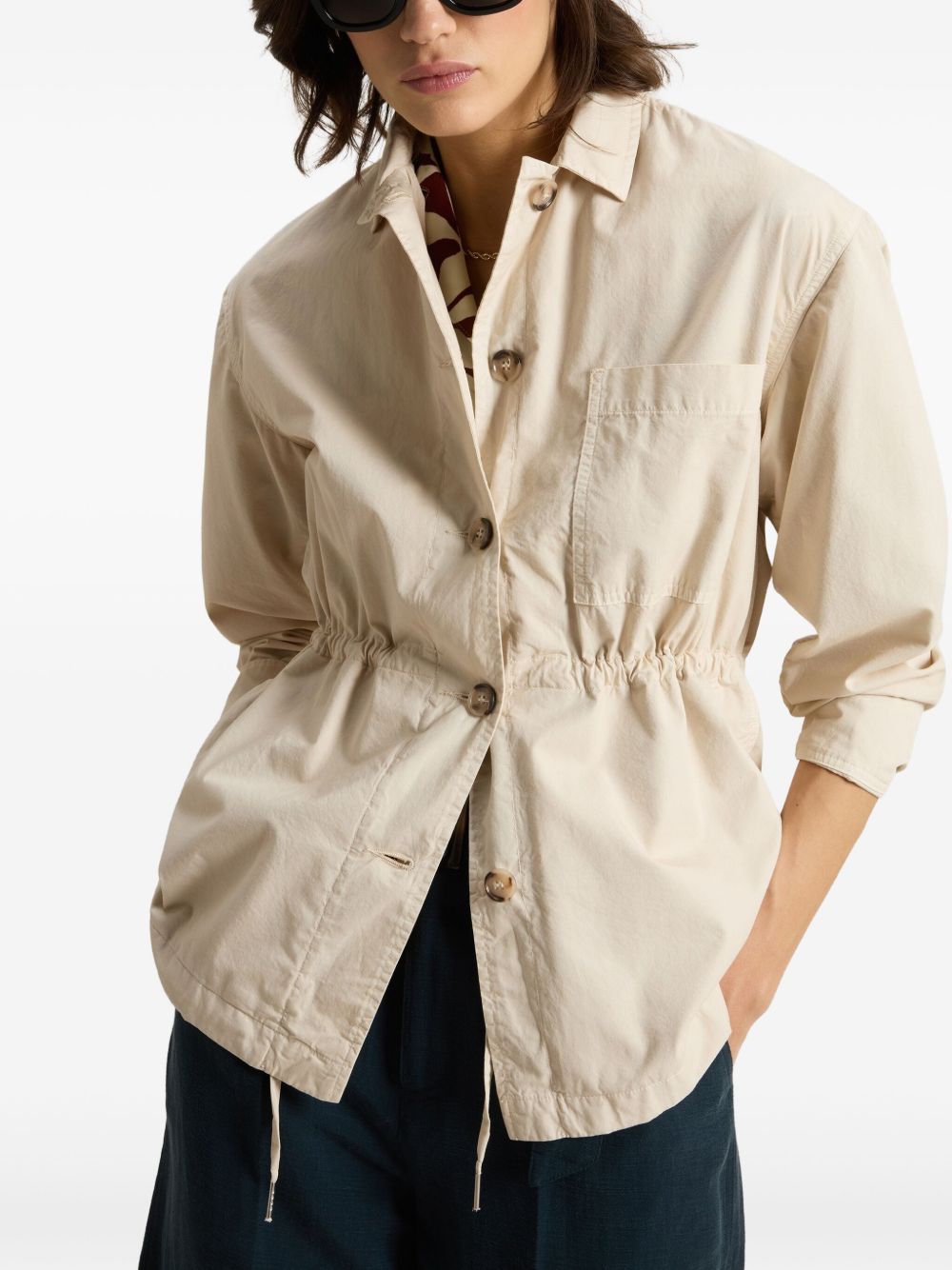 Woolrich Woolrich Garment-Dyed Pure Cotton Overshirt beige Woolrich
