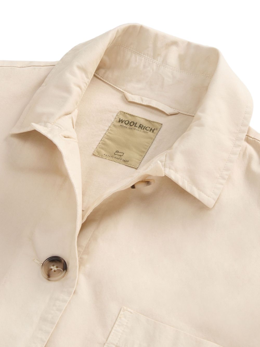 Woolrich Woolrich Garment-Dyed Pure Cotton Overshirt beige Woolrich