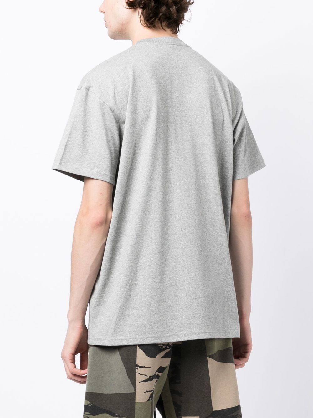 Carhartt WIP Logo Cotton T-Shirt – Heather Grey/Gold Carhartt Wip Main