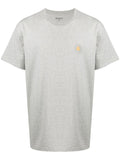 Carhartt WIP Logo Cotton T-Shirt – Heather Grey/Gold Carhartt Wip Main