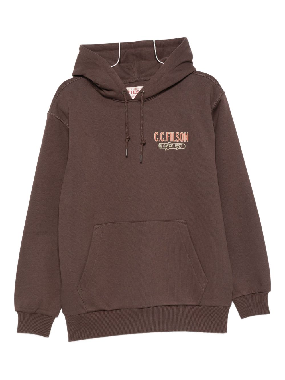 Filson Printed Cotton Hoodie — Brown Filson