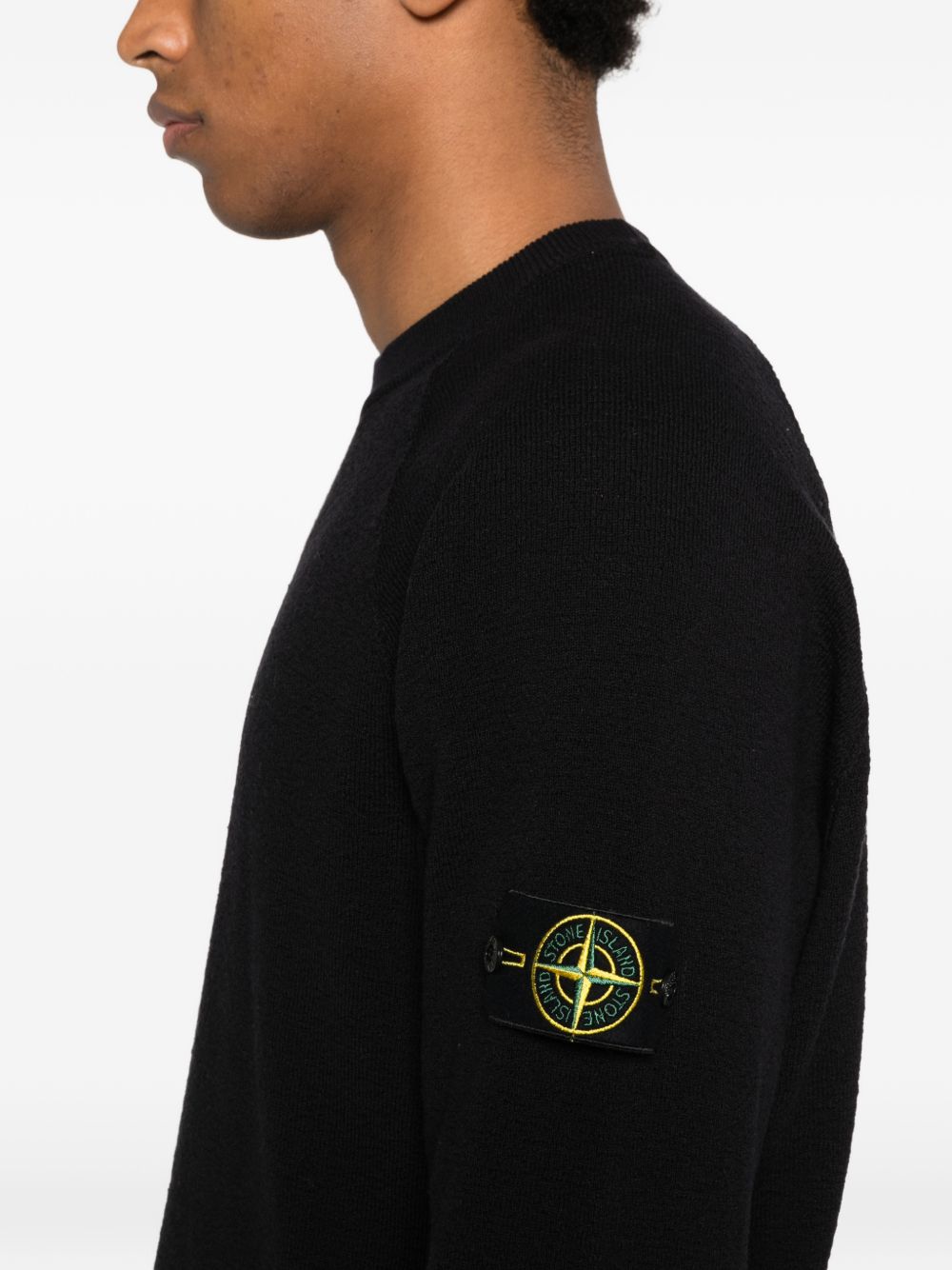 Stone Island Stone Island Logo cotton crewneck sweater Stone Island