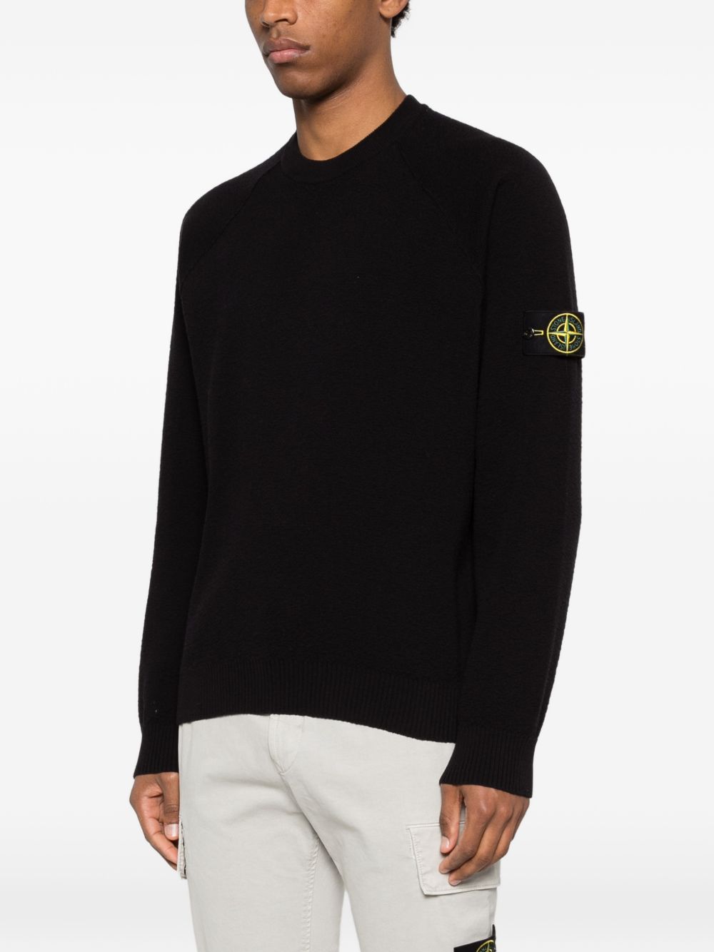 Stone Island Stone Island Logo cotton crewneck sweater Stone Island