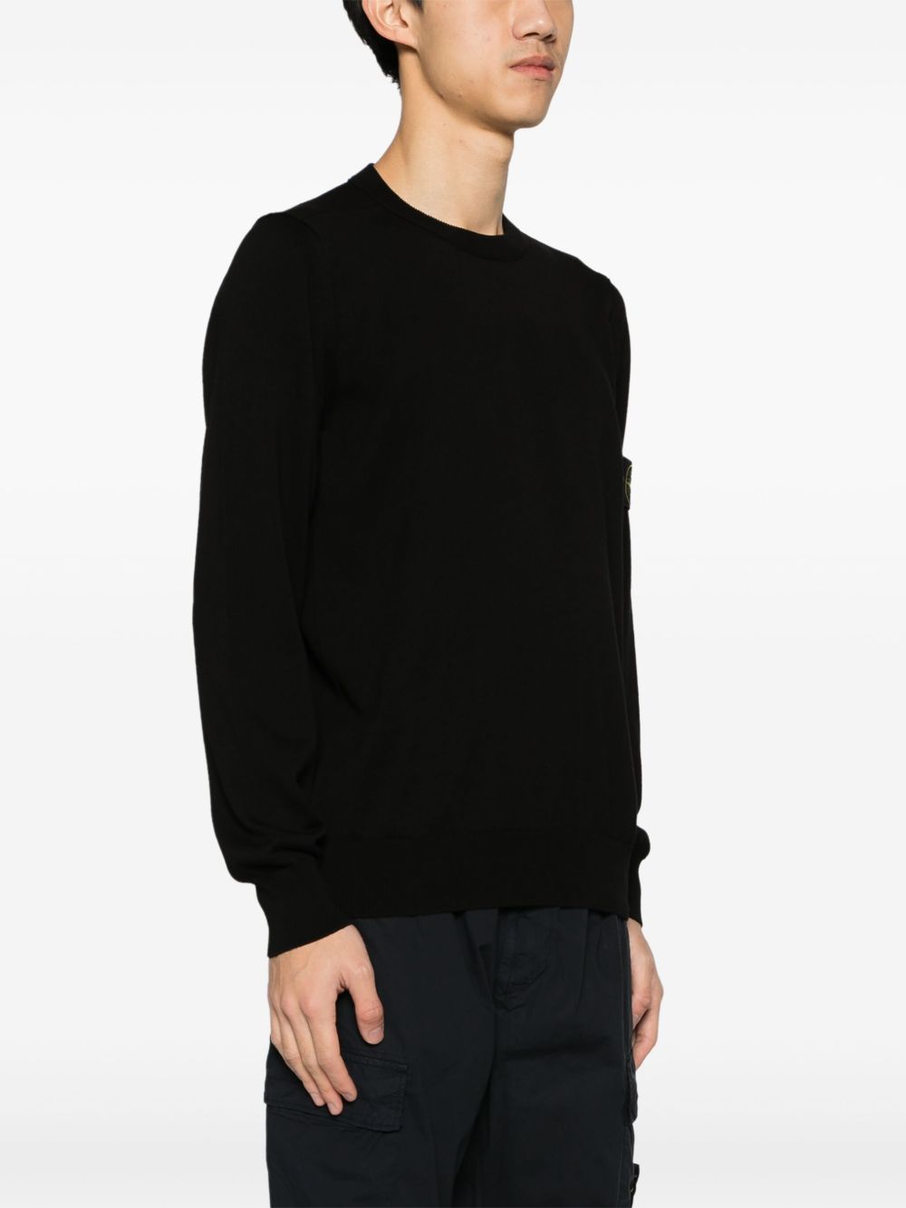 Stone Island Stone Island QR code Cotton crewneck sweater Stone Island
