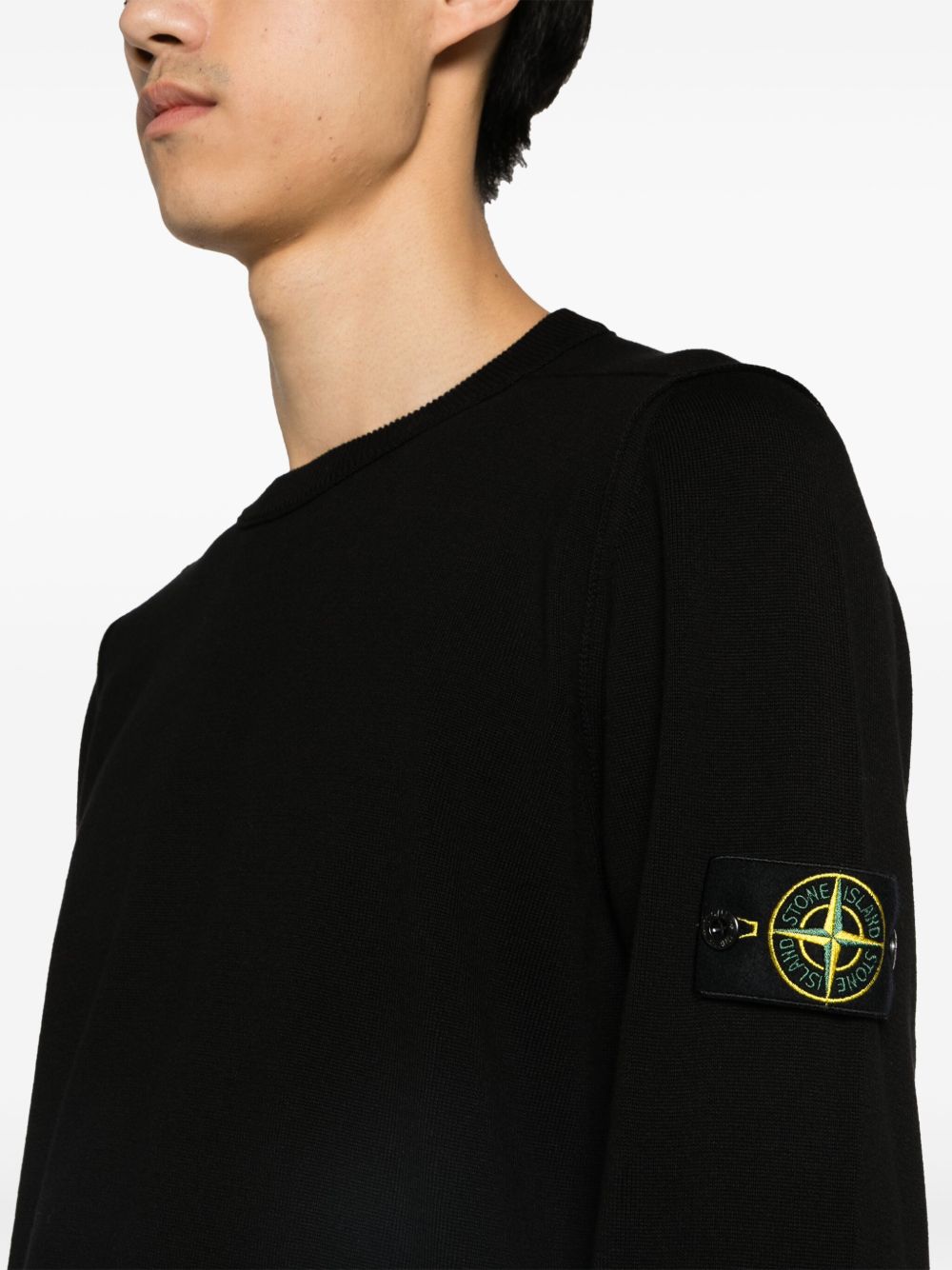Stone Island Stone Island QR code Cotton crewneck sweater Stone Island