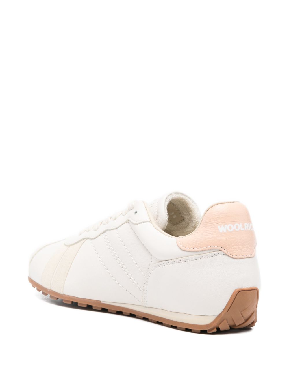 Woolrich Woolrich Flat Sneakers in Calfskin with Side Bands Woolrich