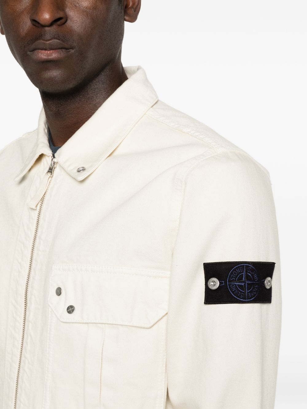 Stone Island Compass Badge Logo Cotton Jacket Stone Island
