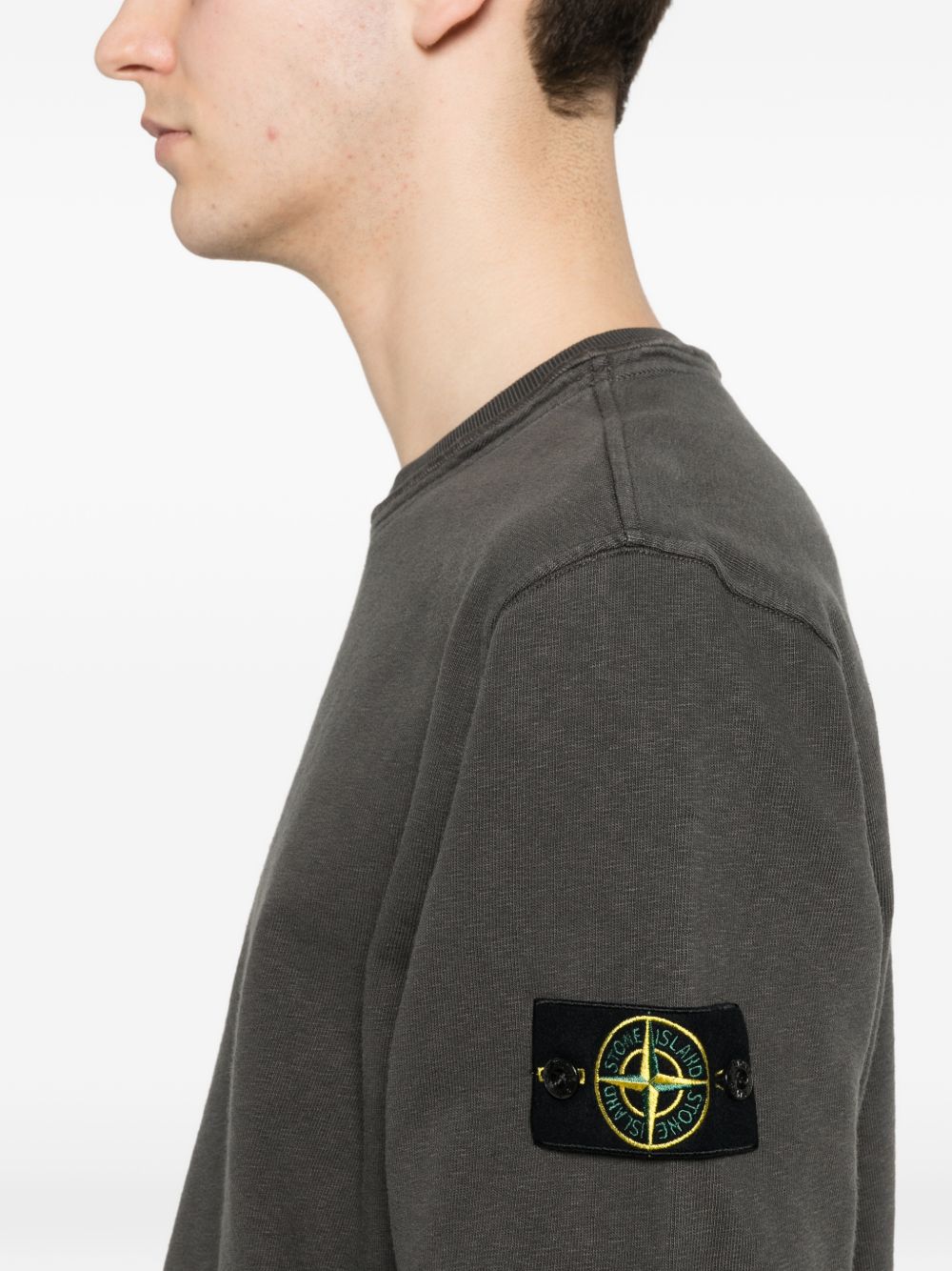 Stone Island Stone Island Logo cotton crewneck sweatshirt Stone Island