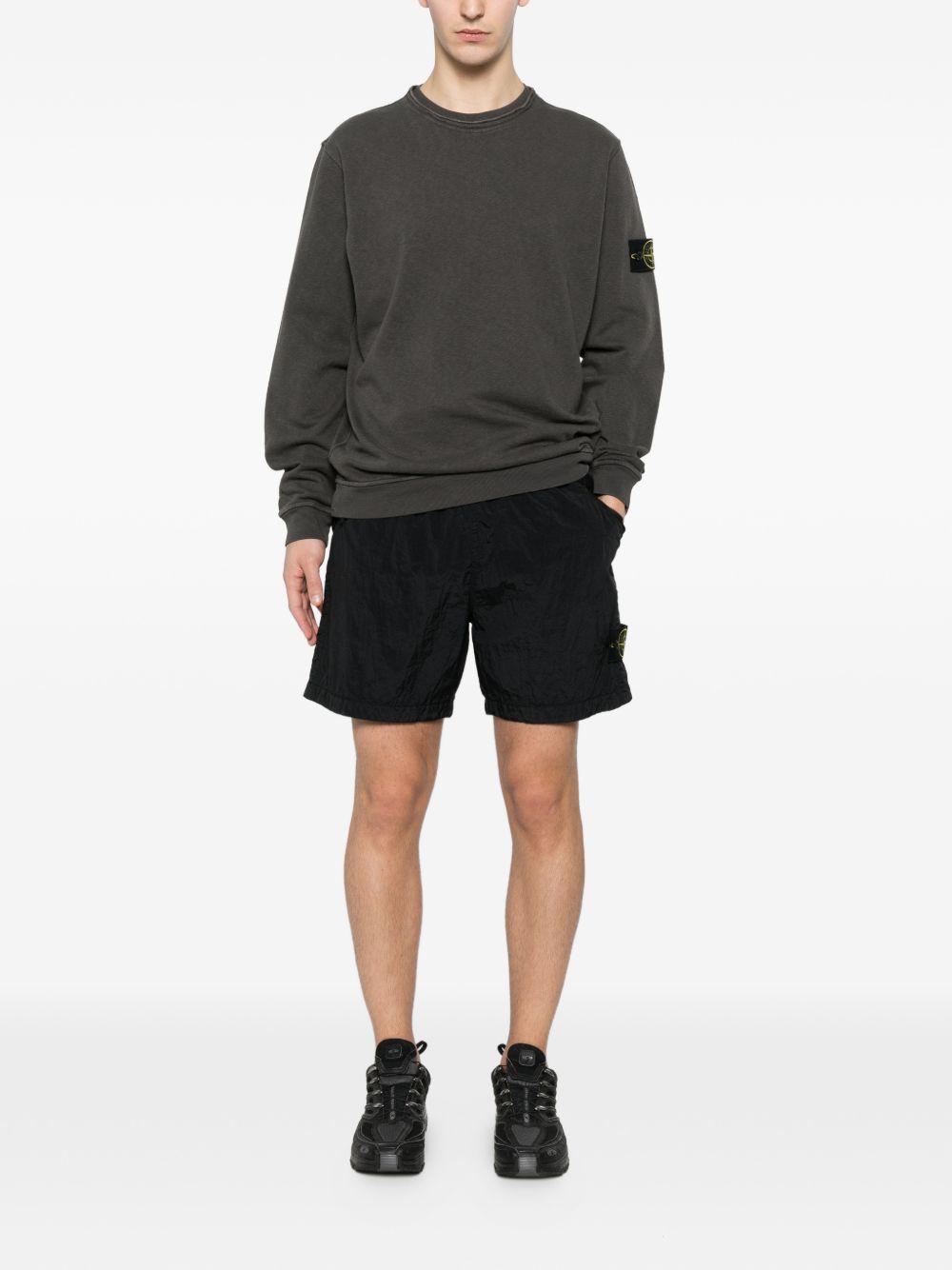 Stone Island Stone Island Logo cotton crewneck sweatshirt Stone Island