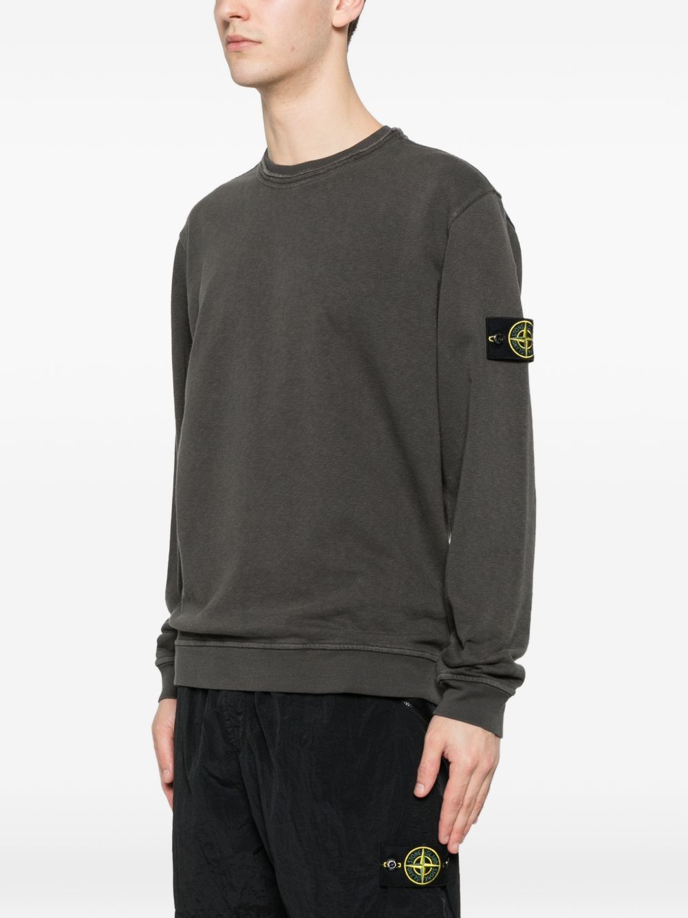 Stone Island Stone Island Logo cotton crewneck sweatshirt Stone Island
