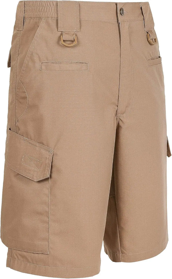 LAPG Men'S Operator Elastic Waistband Tactical Shorts, Durable Outdoor Workout Cargo Shorts for Men