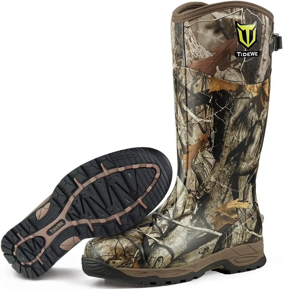 Rubber Hunting Boots, Waterproof Insulated Next Camo G2 Warm Rubber Boots with 7
