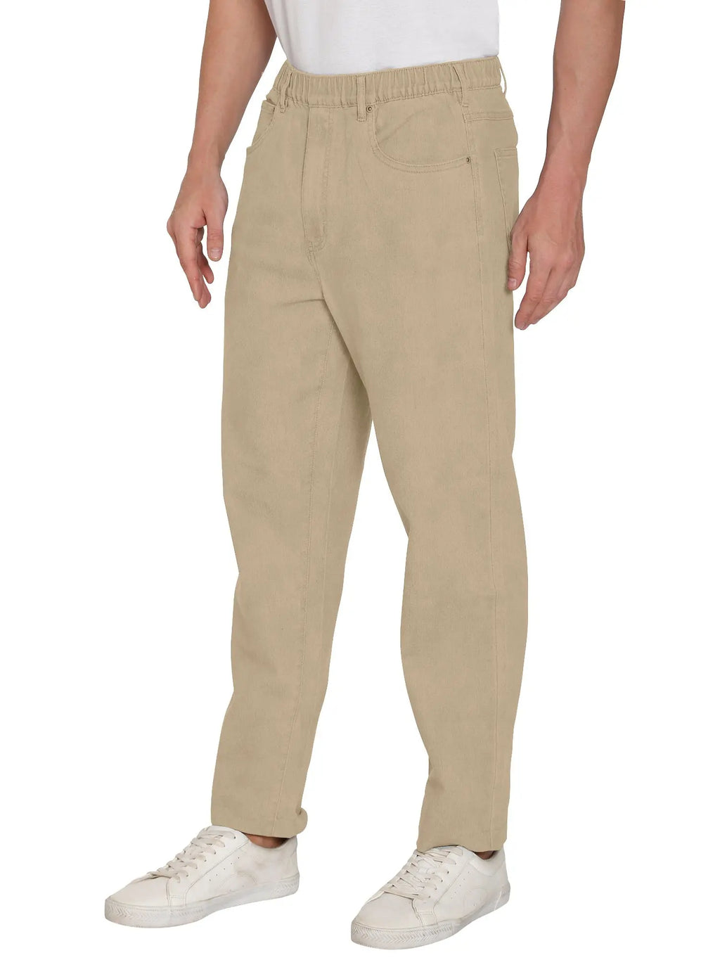 Men's Lightweight Pull-On Denim Pants – Easy Fit Elastic Waist TURTLE BAY APPAREL