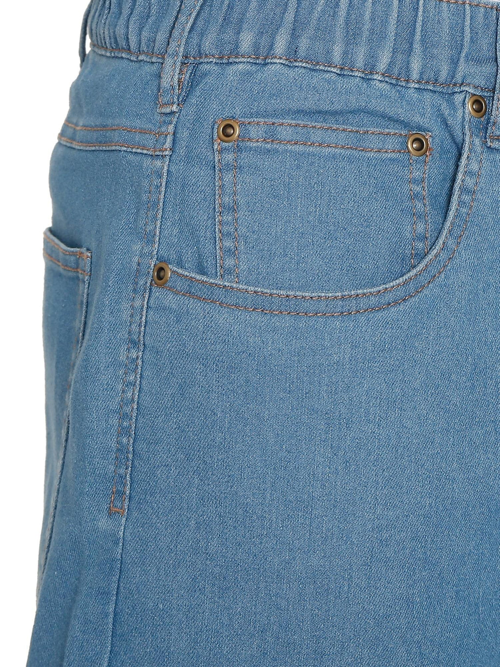 Men's Lightweight Pull-On Denim Pants – Easy Fit Elastic Waist TURTLE BAY APPAREL